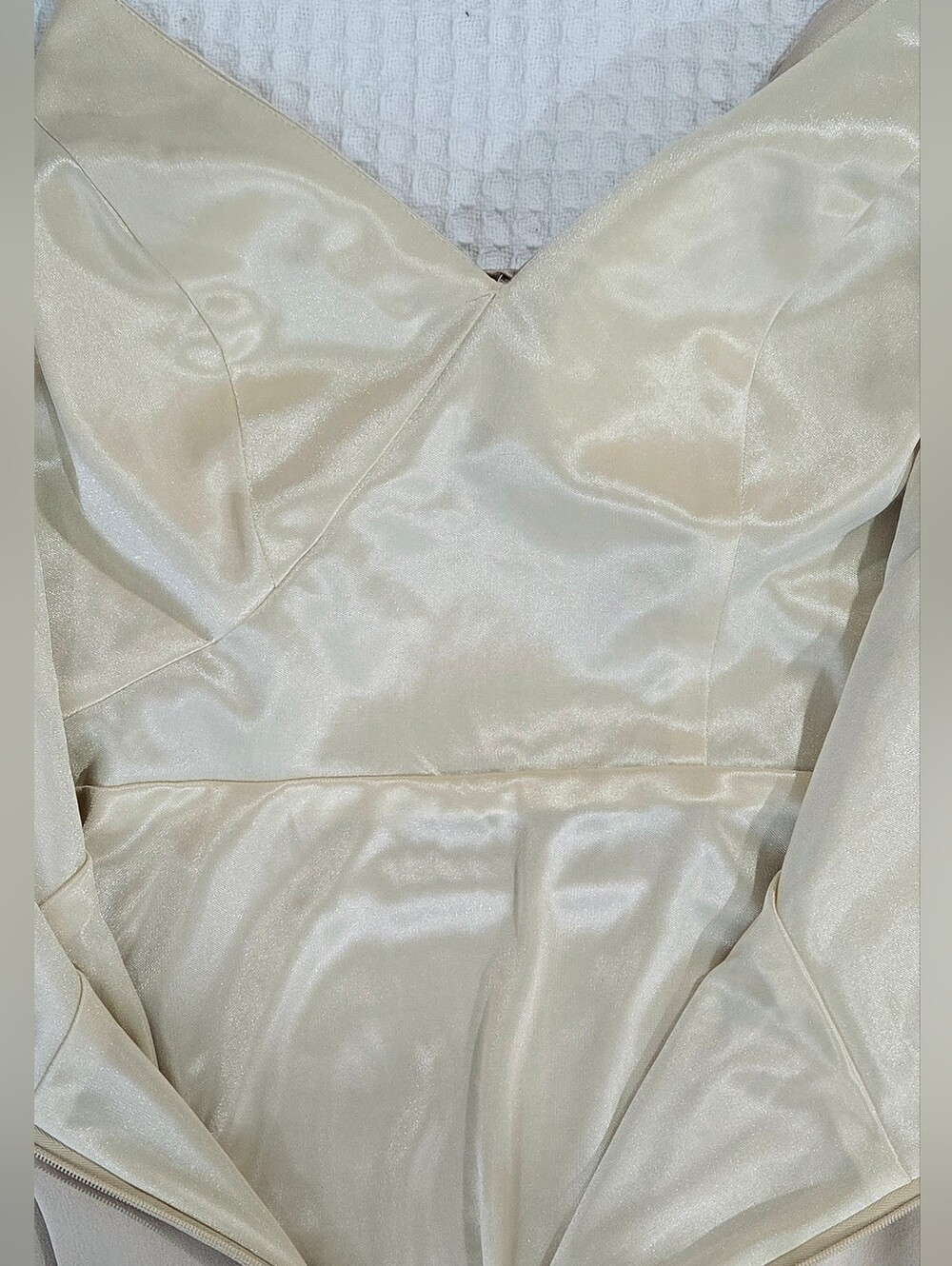 Revelry Paloma Gold Champagne Satin Formal Wedding Guest Bridesmaid Dress 4 NWT - Picture 7 of 10